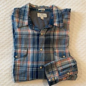 Lucky Brand Plaid Western Shirt